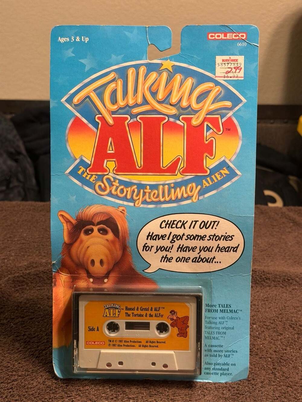 Vintage 1987 Coleco Talking ALF The Storytelling Alien Cassette Tape